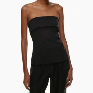 ARITZIA Babaton Element linen tube top (black) NWT